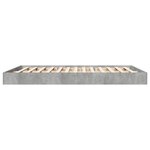 vidaXL Cadre de lit sans matelas gris béton 160x200 cm