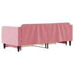 vidaXL Lit de jour avec gigogne et tiroirs sans matelas rose 80x200 cm