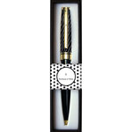 Stylo Bille Noir Rétractable - Lettre T - Draeger paris