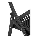 Lot de 5 chaises restaurants  les cafés  les bureaux et les salles d'attente 150 kg max conception pliante noir 14_0006014