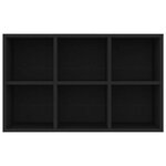 vidaXL Bibliothèque/Buffet noir 66x30x98 cm bois d'ingénierie