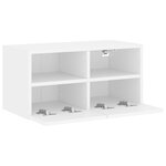 vidaXL Meuble TV mural blanc 60x30x30 cm bois d'ingénierie