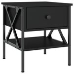 vidaXL Tables de chevet 2 Pièces noir 40x42x45 cm bois d’ingénierie
