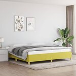 vidaXL Cadre de lit sans matelas vert 200x200 cm tissu