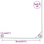 vidaXL Bâche vert 1x2 5 m 650 g/m²