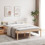 vidaXL Lit pour personne âgée 140x190 cm bois massif de pin