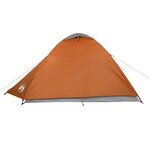 vidaXL Tente de camping à dôme 3 personnes orange imperméable