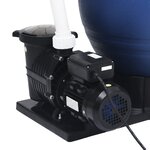 vidaXL Filtre à sable avec vanne 7 voies et pompe 1000 W Bleu et noir