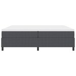 vidaXL Lit à ressorts avec matelas gris foncé 200x200 cm en tissu en velours côtelé