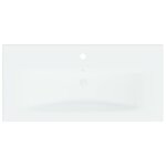 vidaXL Lavabo encastré avec robinet 81x39x18 cm céramique blanc