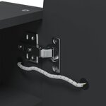 vidaXL Armoire de bain à miroir avec LED arquée noir 42x13x70 cm