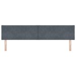 Tête de lit vidaXL Design Blocs Diamant Gris Foncé 200 cm Velours