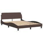 vidaXL Cadre de lit avec LED sans matelas marron 120x200 cm