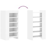 vidaXL Armoire à chaussures blanc 52x37 5x100 cm bois d'ingénierie