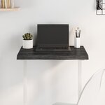 vidaXL Dessus de table marron foncé bois chêne massif traité