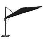 vidaXL Parasol Cantilever Roma Noir 286x285x265 cm Aluminium