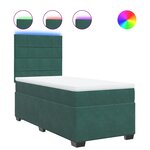 vidaXL Sommier à lattes de lit avec matelas Vert foncé 100x200 cm