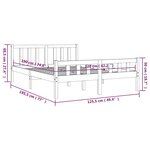 vidaXL Cadre de lit sans matelas bois massif