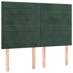 vidaXL Sommier à lattes de lit avec matelas LED Vert foncé 140x200 cm