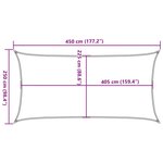 vidaXL Voile d'ombrage 160 g/m² Beige 2 5x4 5 m PEHD