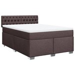 vidaXL Sommier à lattes de lit avec matelas Marron foncé 140x200 cm