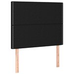 vidaXL Sommier à lattes de lit et matelas Noir 80x200 cm Tissu