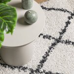 vidaXL Tapis shaggy à poils longs moderne crème et noir 300x400 cm
