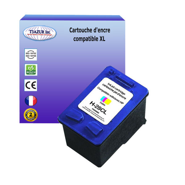 Cartouche compatible avec HP OfficeJet 5610, 5610v, 5610xi, 5615 remplace HP 28 -  Couleur - 18ml - T3AZUR