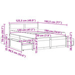 vidaXL Lit avec tiroirs/matelas cire marron 120x190 cm bois massif pin