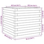vidaXL Jardinière blanc 50x50x46 cm bois de pin massif