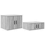 vidaXL Lit de rangement Gris Sonoma 90x190 cm