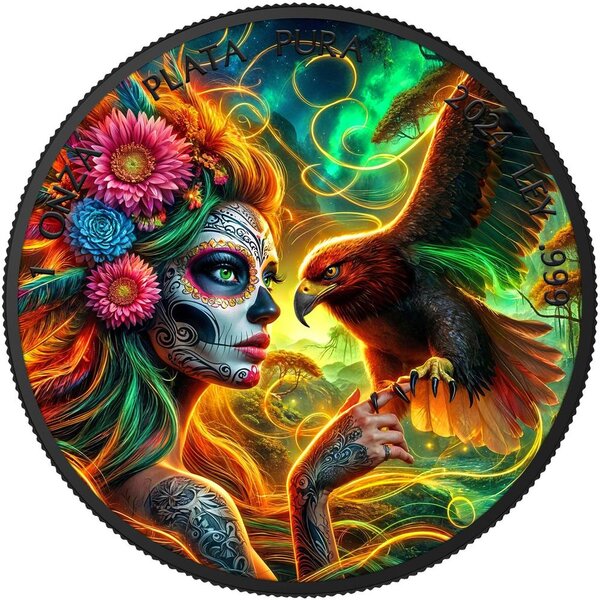 Pièce de monnaie en Argent g 31.1 (1 oz) Millésime 2024 DIA DE LOS MUERTOS