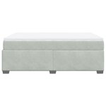 vidaXL Sommier à lattes de lit et matelas Gris clair 160x200cm Velours