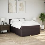 vidaXL Sommier à lattes de lit avec matelas Marron foncé 140x190 cm