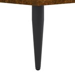 vidaXL Cadre de lit chêne fumé 200x200 cm bois d'ingénierie