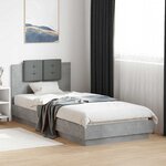 vidaXL Cadre de lit sans matelas gris béton 90x200 cm
