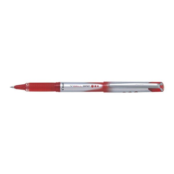 Stylo roller V-Ball Grip 07 encre liquide Pointe Moyenne Rouge x 12 PILOT