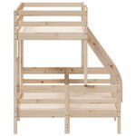 vidaXL Lit superposé sans matelas 80x200/120x200 cm bois massif