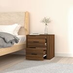 vidaXL Table de chevet murale Chêne marron 50x36x47 cm