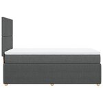 vidaXL Sommier à lattes de lit et matelas Gris foncé 90x190 cm Tissu