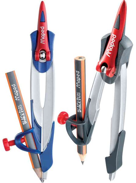 Coffret compas Stop System Bague universelle et Crayon MAPED