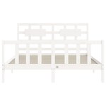vidaXL Cadre de lit sans matelas blanc 160x200 cm bois de pin massif