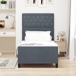 vidaXL Cadre de Lit Gris Foncé 90x190 cm Velours