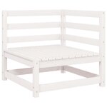 vidaXL Canapés d'angle de jardin 2 Pièces blanc bois de pin massif