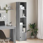 vidaXL Bibliothèque sonoma gris 40x36x189 cm bois d'ingénierie