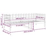 vidaXL Lit de jour sans matelas 90x200 cm bois de pin massif