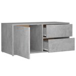 vidaXL Meuble TV Gris béton 80x34x36 cm Bois d'ingénierie