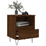 vidaXL Tables de chevet 2 Pièces chêne marron 40x35x50 cm bois ingénierie