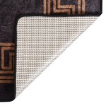 vidaXL Tapis lavable noir et doré 120x170 cm antidérapant