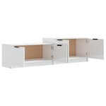 vidaXL Meuble TV blanc brillant 158 5x36x45 cm bois d'ingénierie